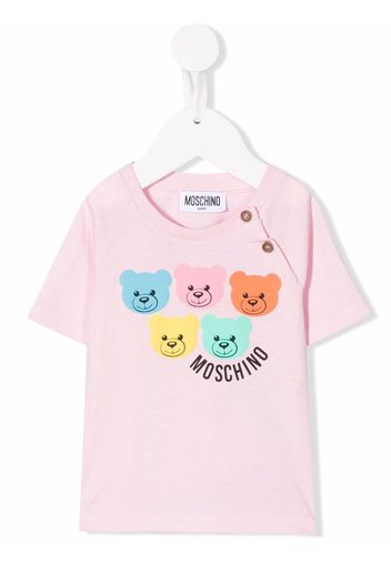 Moschino Kids teddy-print T-shirt - Rosa