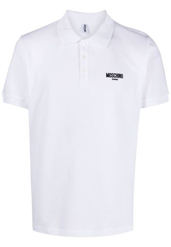 Moschino logo-print polo shirt - Bianco