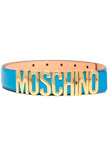 Moschino Cintura con logo - Blu