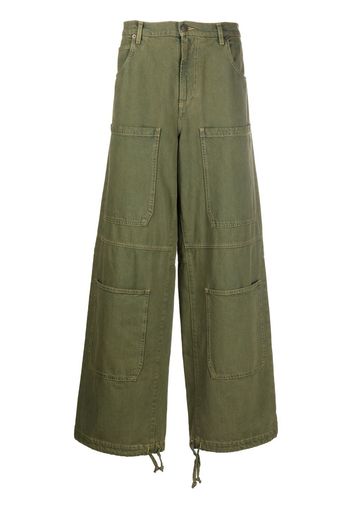 Moschino mid-rise wide-leg jeans - Verde