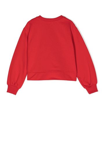 Moschino Kids Felpa con stampa - Rosso