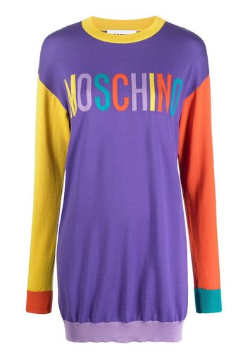 Moschino logo-intarsia jumper dress - Viola