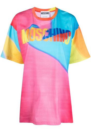 Moschino T-shirt oversize con stampa - Rosa