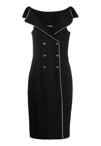 Moschino Teddy-button double-breasted pencil dress - Nero