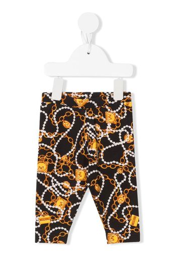 Moschino Kids Leggings con stampa - Nero