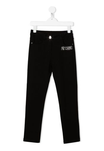 Moschino Kids Pantaloni con decorazione - Nero