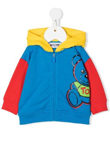 Moschino Kids Felpa con design color-block - Blu