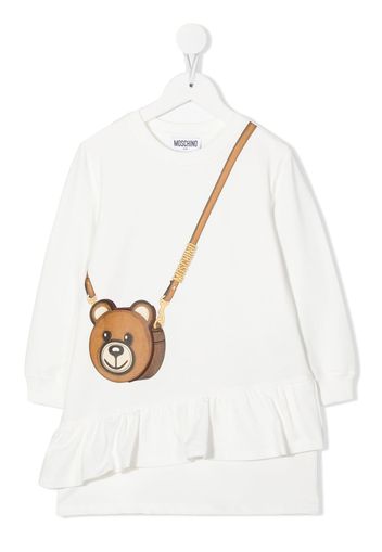 Moschino Kids Abito con stampa - Bianco