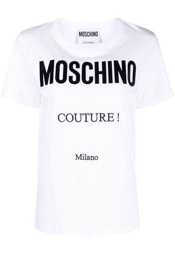 Moschino logo-print organic-cotton T-shirt - Bianco