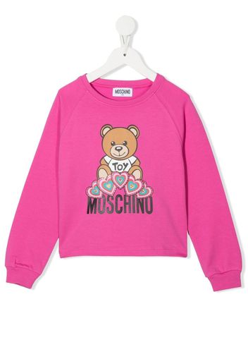 Moschino Kids Teddy Bear-print sweatshirt - Rosa