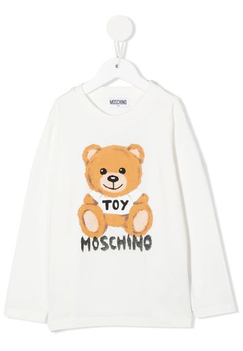 Moschino Kids Toy print long-sleeve T-shirt - Bianco