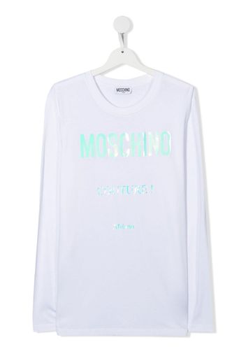 Moschino Kids Top a maniche lunghe - Bianco