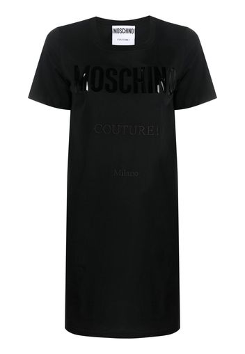 Moschino logo print T-shirt dress - Nero