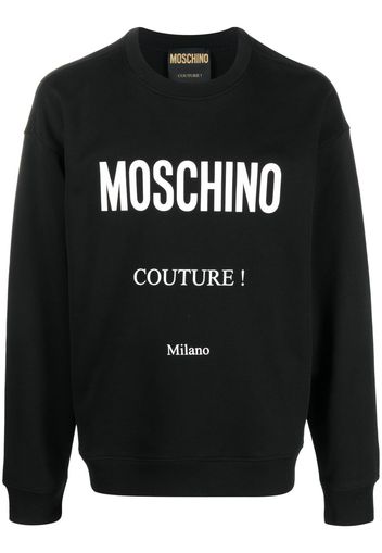 Moschino logo-print jumper - Nero