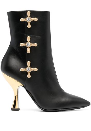 Moschino Stivali 100mm in pelle - Nero