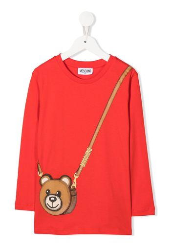 Moschino Kids Teddy-motif long-sleeve top - Rosso