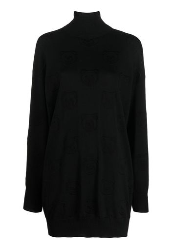 Moschino teddy bear knitted mini dress - Nero