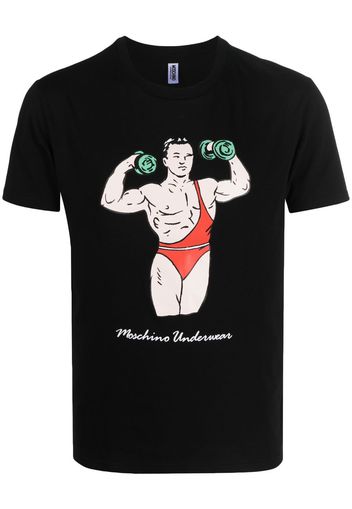 Moschino T-shirt con stampa grafica - Nero