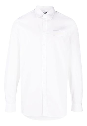 Moschino embroidered-logo detail shirt - Bianco