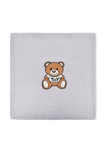 Moschino Kids teddy-bear blanket - Grigio