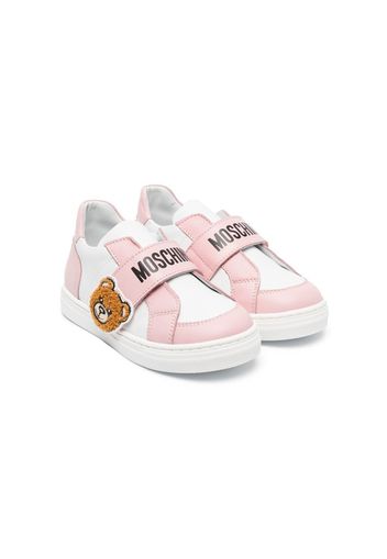 Moschino Kids Sneakers Teddy Bear con chiusura a strappo - Bianco