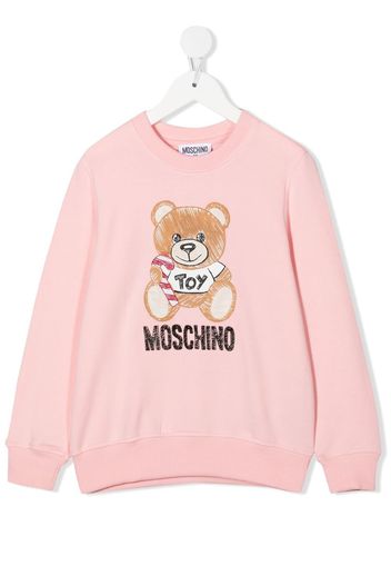 Moschino Kids Felpa con stampa - Rosa