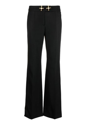 Moschino tap-detail wool trousers - Nero