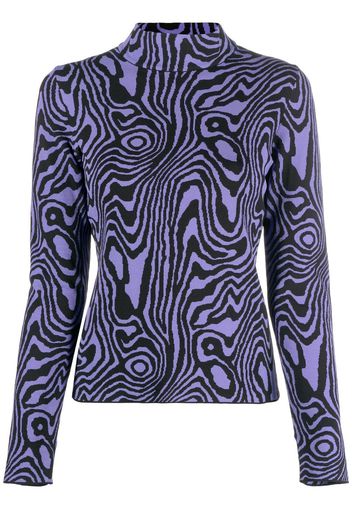 Moschino graphic-print roll-neck jumper - Viola