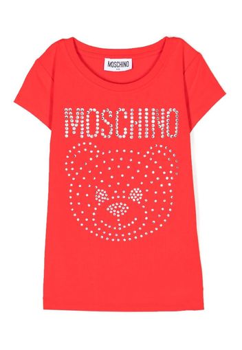 Moschino Kids T-shirt Teddy Bear con logo - Rosso