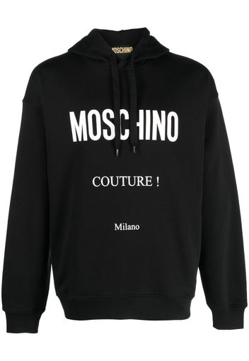 Moschino Couture! print hoodie - Nero