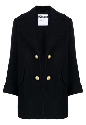 Moschino open-front virgin wool coat - Nero