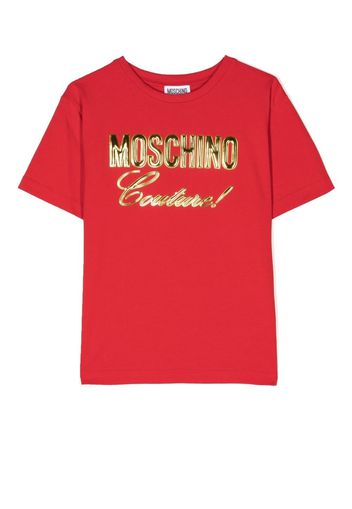 Moschino Kids T-shirt con logo 3D - Rosso