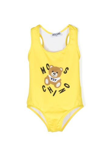 Moschino Kids teddy bear-print swimsuit - Giallo