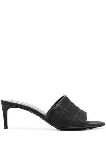 Moschino Mules con logo - Nero