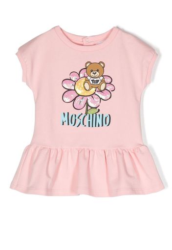 Moschino Kids T-shirt Teddy Bear con ruches - Rosa