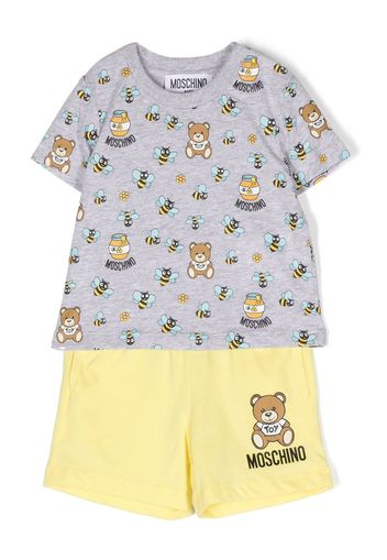 Moschino Kids Tuta sportiva Teddy Bear - Grigio