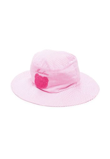 Moschino Kids Cappello a righe - Rosa