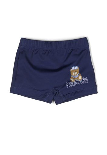 Moschino Kids Costume da bagno Teddy Bear con stampa - Blu