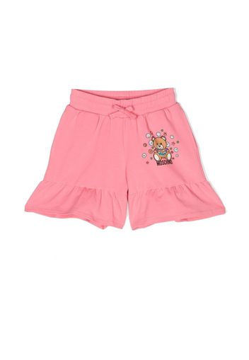 Moschino Kids Shorts Teddy con stampa - Rosa