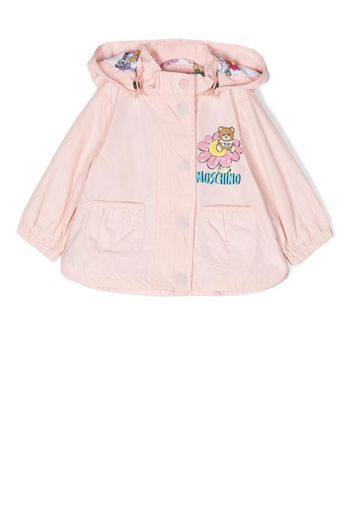 Moschino Kids Cappotto impermeabile con stampa - Rosa