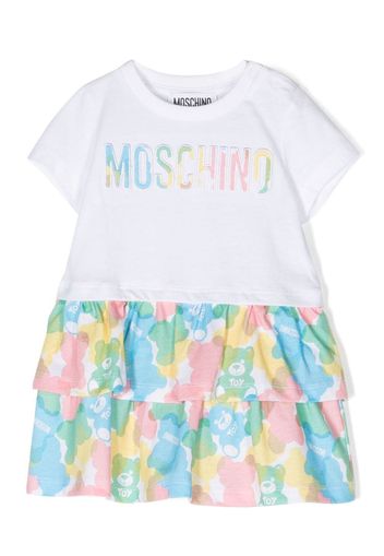 Moschino Kids Abito con stampa - Bianco