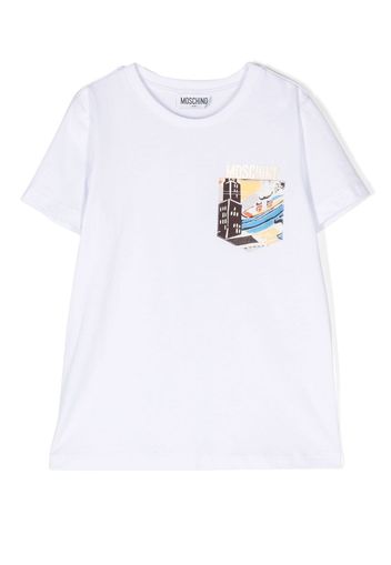 Moschino Kids T-shirt con stampa - Bianco