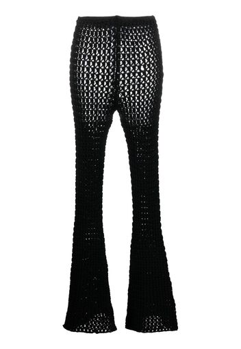 Moschino crochet-knit flared trousers - Nero