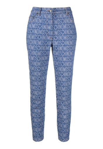 Moschino Jeans skinny con monogramma - Blu