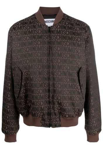 Moschino Bomber con stampa - Marrone