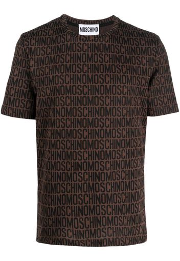 Moschino T-shirt girocollo con stampa - Marrone