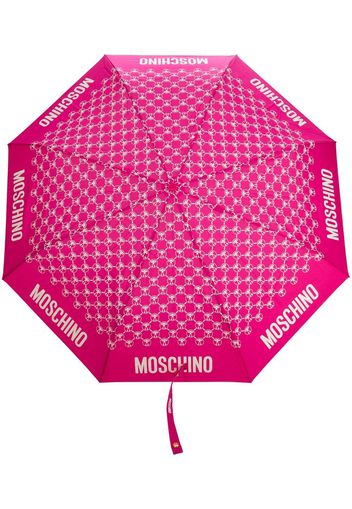 Moschino monogram-print umbrella - Rosa