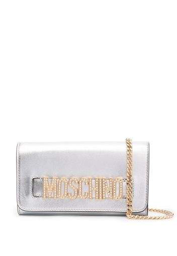 Moschino Clutch con decorazione - Grigio