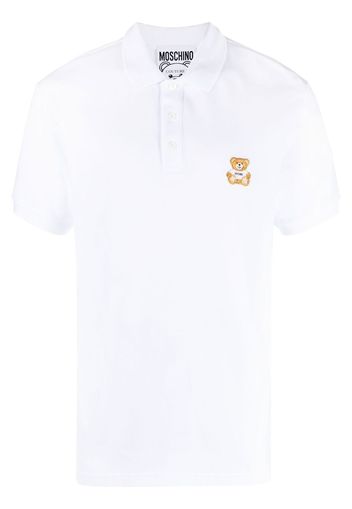 Moschino bear-motif polo shirt - Bianco