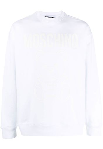 Moschino logo-print crew neck sweatshirt - Bianco